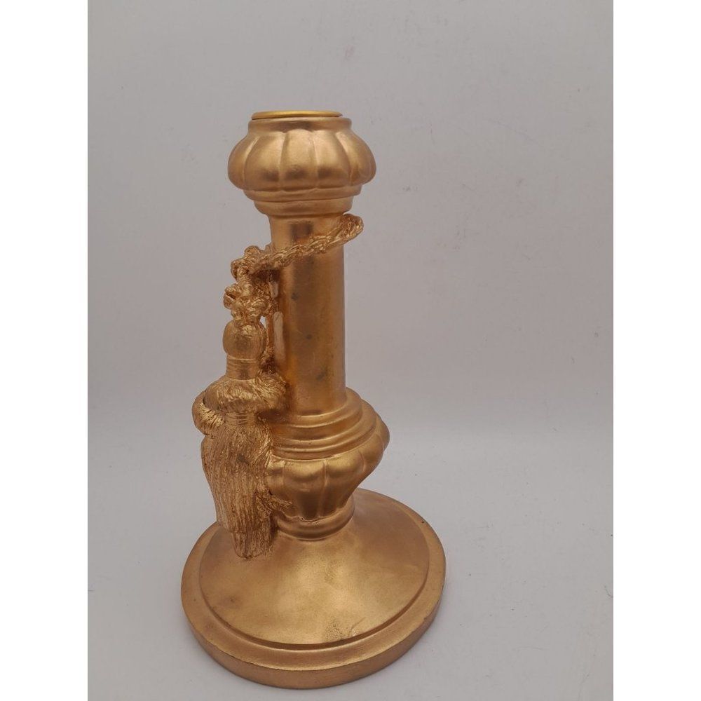 VTG Nancy Jacobsen Wedding Tassel Candles Gold Pair 1996 - Picture 7 of 11